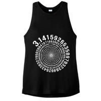 5000 Digit Pi Day Spiral Funny Ladies PosiCharge Tri-Blend Wicking Tank