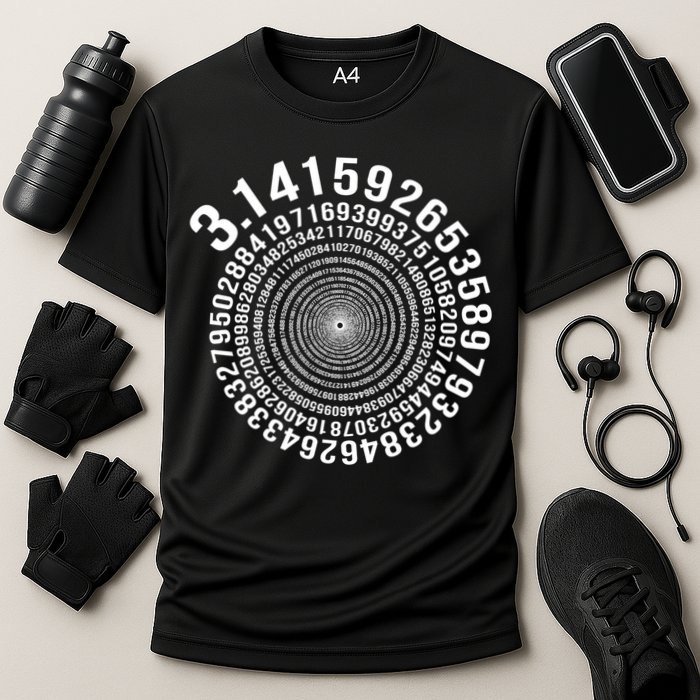 5000 Digit Pi Day Spiral Funny Performance Shirt