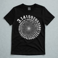5000 Digit Pi Day Spiral Funny T-Shirt