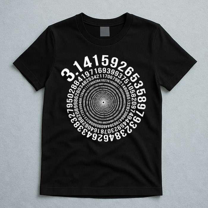 5000 Digit Pi Day Spiral Funny T-Shirt