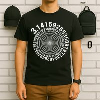 5000 Digit Pi Day Spiral Funny T-Shirt