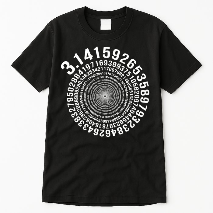 5000 Digit Pi Day Spiral Funny Tall T-Shirt