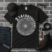 5000 Digit Pi Day Spiral Funny Tall T-Shirt