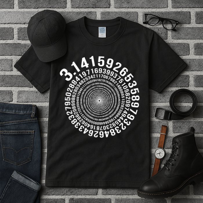 5000 Digit Pi Day Spiral Funny Tall T-Shirt
