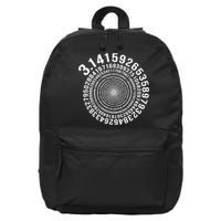 5000 Digit Pi Day Spiral Funny 16 in Basic Backpack