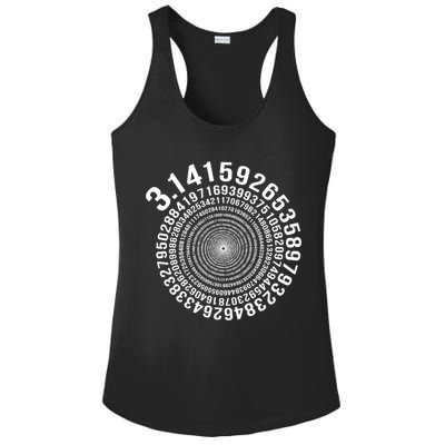 5000 Digit Pi Day Spiral Funny Ladies PosiCharge Competitor Racerback Tank