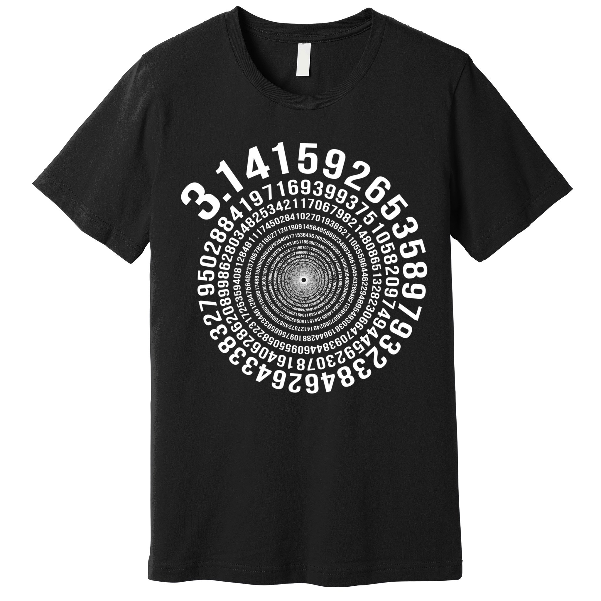 5000 Digit Pi Day Spiral Funny Premium T-Shirt