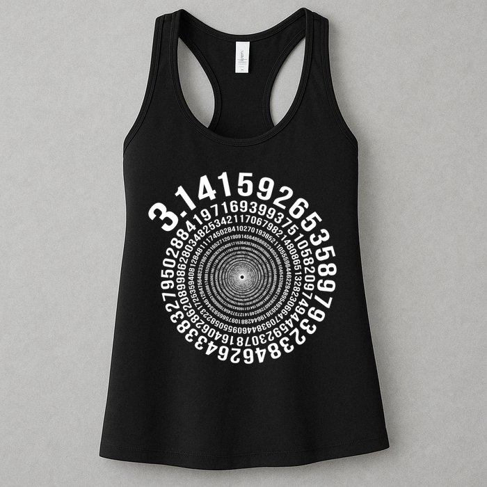 5000 Digit Pi Day Spiral Funny Womens Tank Top