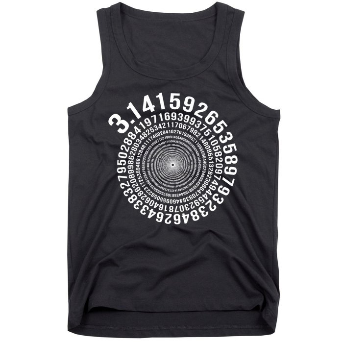 5000 Digit Pi Day Spiral Funny Tank Top