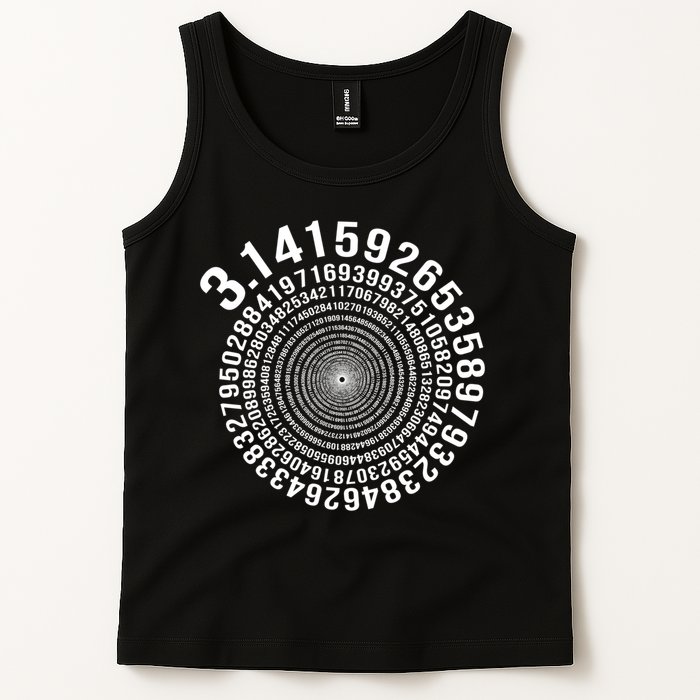 5000 Digit Pi Day Spiral Funny Tank Top