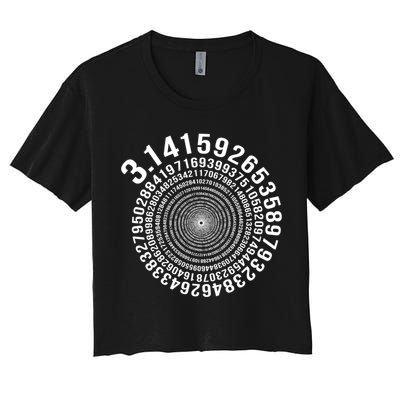 5000 Digit Pi Day Spiral Funny Crop Top