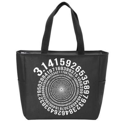 5000 Digit Pi Day Spiral Funny Zip Tote Bag