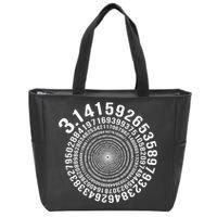 5000 Digit Pi Day Spiral Funny Zip Tote Bag