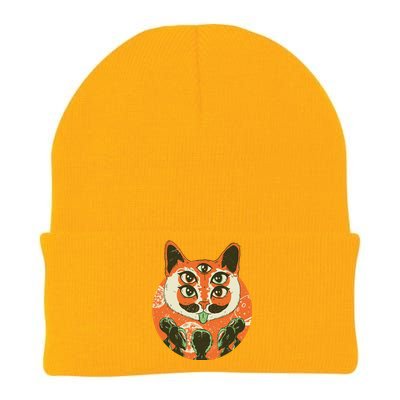 5 Eyed Alien Cat Knit Cap Winter Beanie