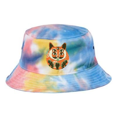 5 Eyed Alien Cat Tie Dye Newport Bucket Hat