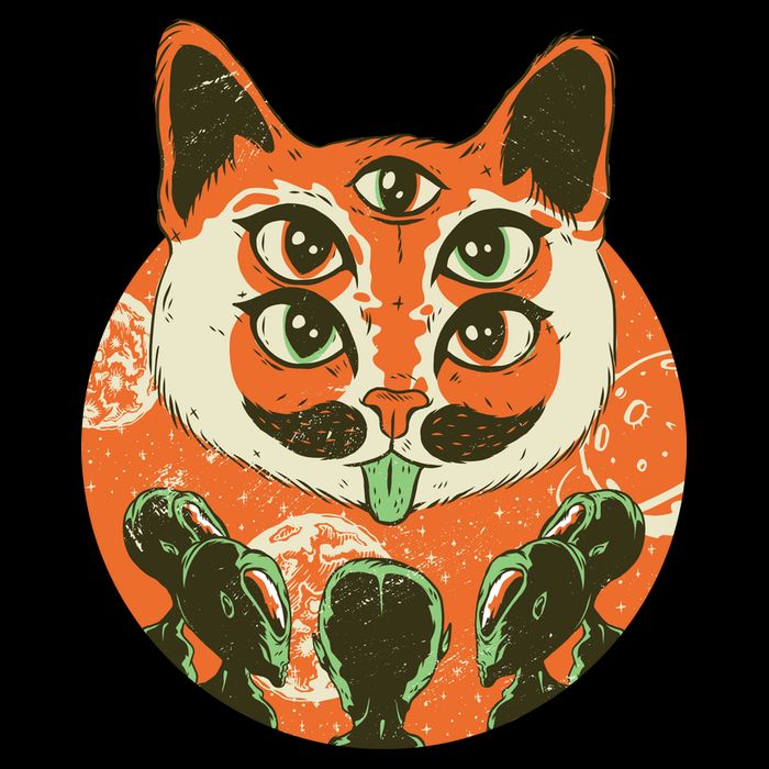5 Eyed Alien Cat Cooling Performance Crew T-Shirt