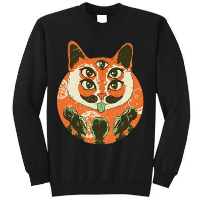 5 Eyed Alien Cat Sweatshirt