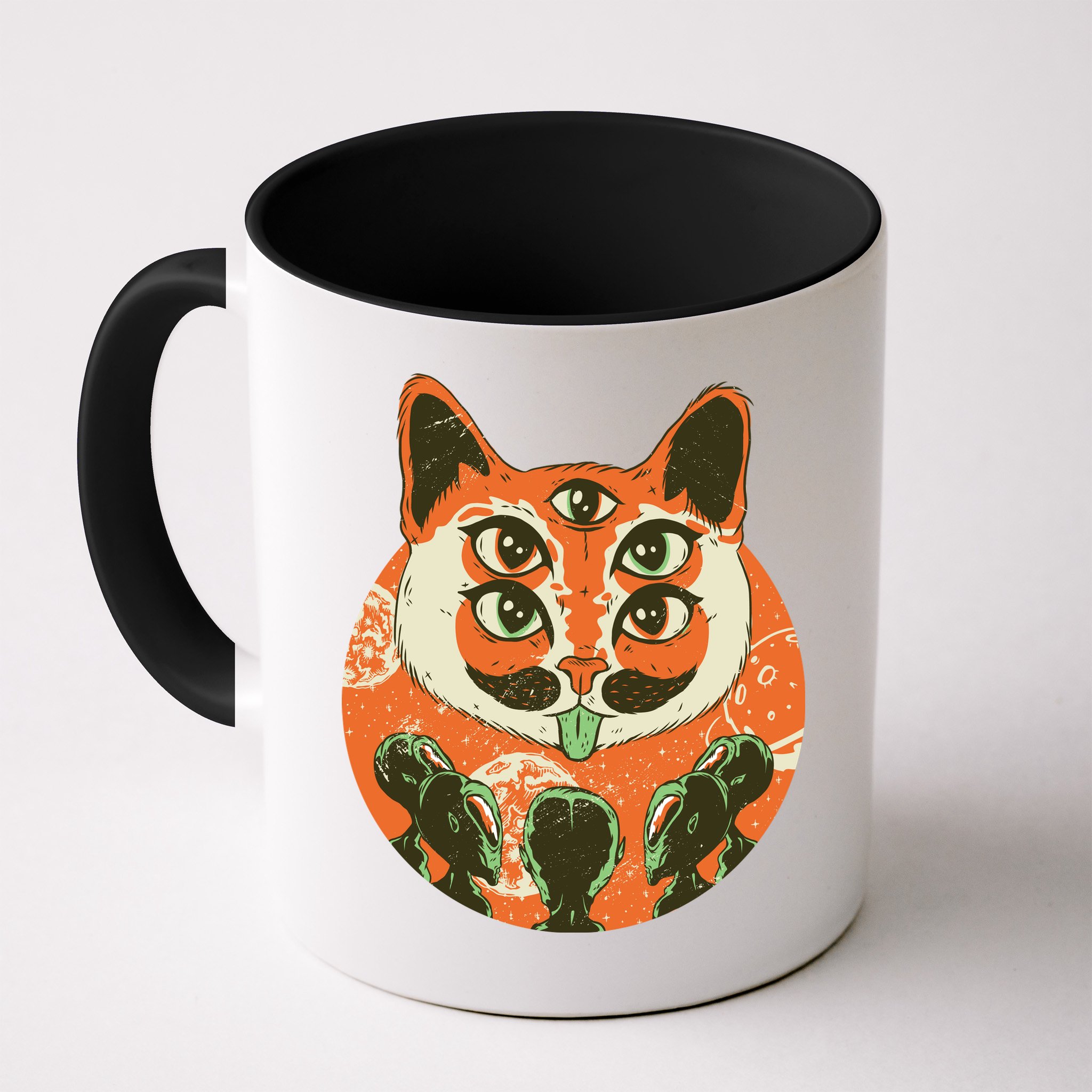 5 Eyed Alien Cat Mug