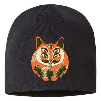 5 Eyed Alien Cat Sustainable Beanie