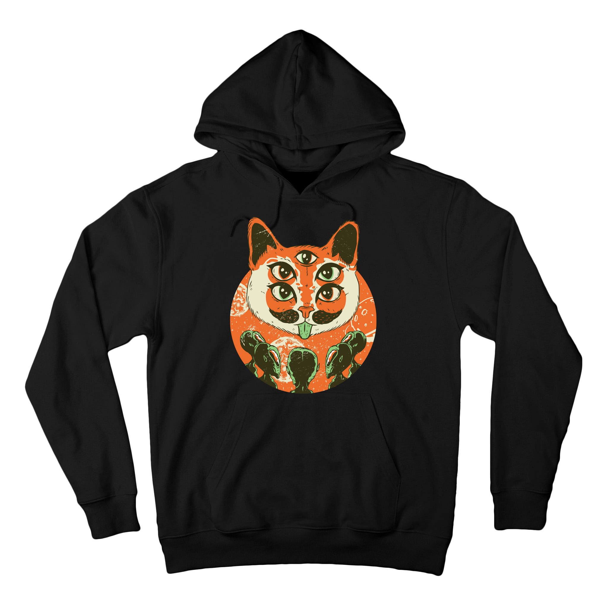 5 Eyed Alien Cat Tall Hoodie