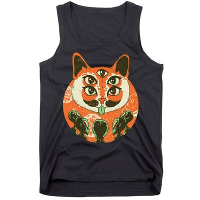 5 Eyed Alien Cat Tank Top