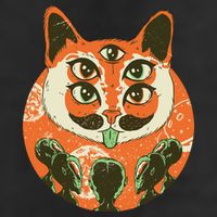 5 Eyed Alien Cat Golf Towel