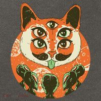 5 Eyed Alien Cat Cotton Canvas Backpack