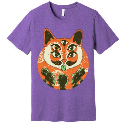 5 Eyed Alien Cat Premium T-Shirt