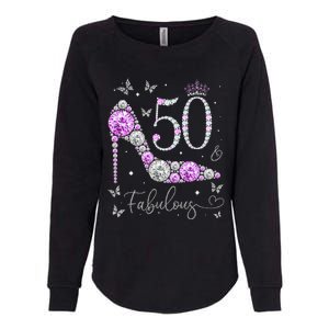 50 & Fabulous 50th Birthday 50 Years Old Ladies Womens California Wash Sweatshirt