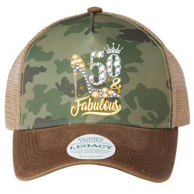 50 & Fabulous 50 Years Old 50th Birthday Diamond Crown Shoes Legacy Tie Dye Trucker Hat