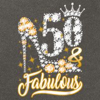 50 & Fabulous 50 Years Old 50th Birthday Diamond Crown Shoes Cotton Canvas Backpack