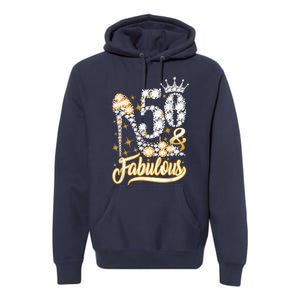 50 & Fabulous 50 Years Old 50th Birthday Diamond Crown Shoes Premium Hoodie