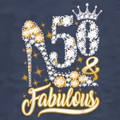 50 & Fabulous 50 Years Old 50th Birthday Diamond Crown Shoes T-Shirt
