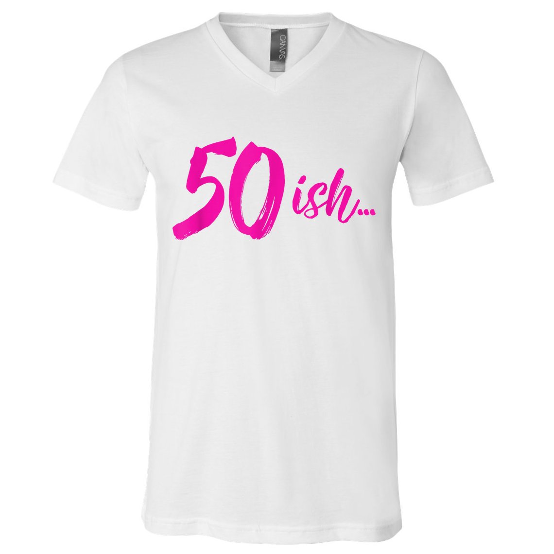 50ish Funny 50th Birthday Turning 50 Years Old V-Neck T-Shirt