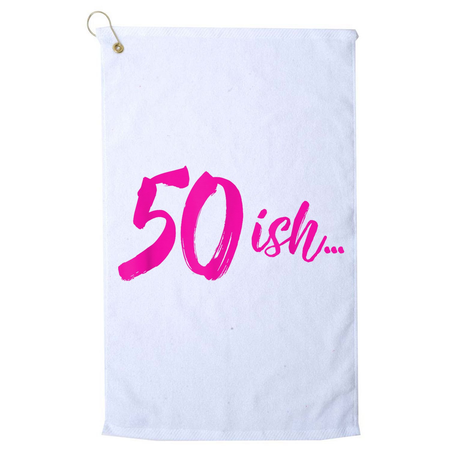 50ish Funny 50th Birthday Turning 50 Years Old Golf Towel