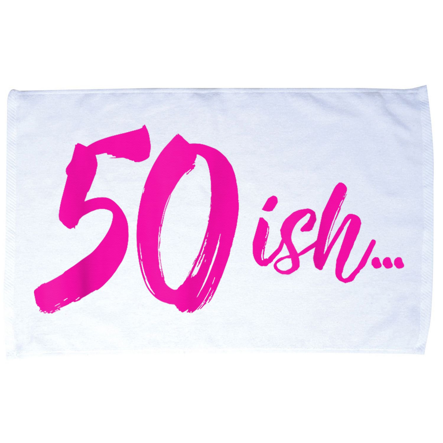 50ish Funny 50th Birthday Turning 50 Years Old Microfiber Hand Towel