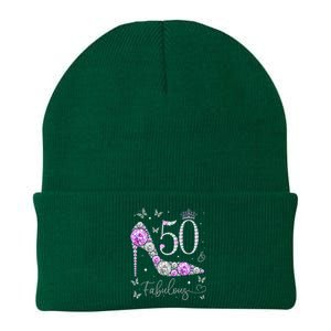 50 & Fabulous 50th Birthday 50 Years Old Ladies Knit Cap Winter Beanie