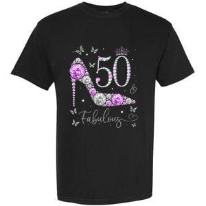 50 & Fabulous 50th Birthday 50 Years Old Ladies Garment-Dyed Heavyweight T-Shirt