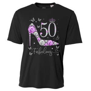 50 & Fabulous 50th Birthday 50 Years Old Ladies Cooling Performance Crew T-Shirt