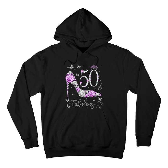 50 & Fabulous 50th Birthday 50 Years Old Ladies Hoodie