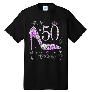 50 & Fabulous 50th Birthday 50 Years Old Ladies Tall T-Shirt