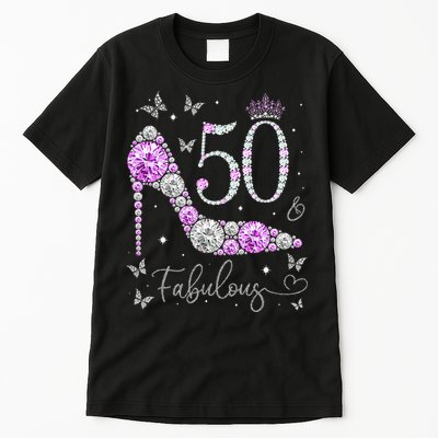 50 & Fabulous 50th Birthday 50 Years Old Ladies Tall T-Shirt