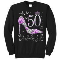 50 & Fabulous 50th Birthday 50 Years Old Ladies Tall Sweatshirt