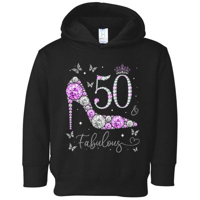 50 & Fabulous 50th Birthday 50 Years Old Ladies Toddler Hoodie