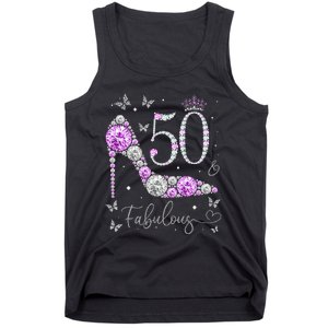 50 & Fabulous 50th Birthday 50 Years Old Ladies Tank Top