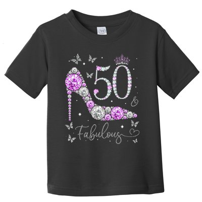 50 & Fabulous 50th Birthday 50 Years Old Ladies Toddler T-Shirt