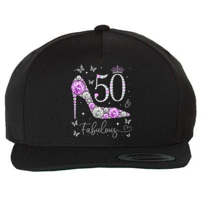 50 & Fabulous 50th Birthday 50 Years Old Ladies Wool Snapback Cap