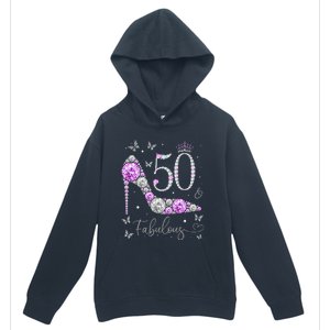 50 & Fabulous 50th Birthday 50 Years Old Ladies Urban Pullover Hoodie