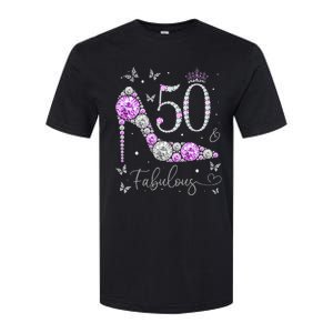 50 & Fabulous 50th Birthday 50 Years Old Ladies Softstyle CVC T-Shirt