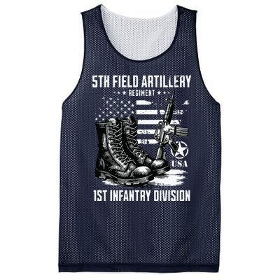 5th Field Artillery Regiment 1st Infantry Division Veteran Mesh Reversible Basketball Jersey Tank